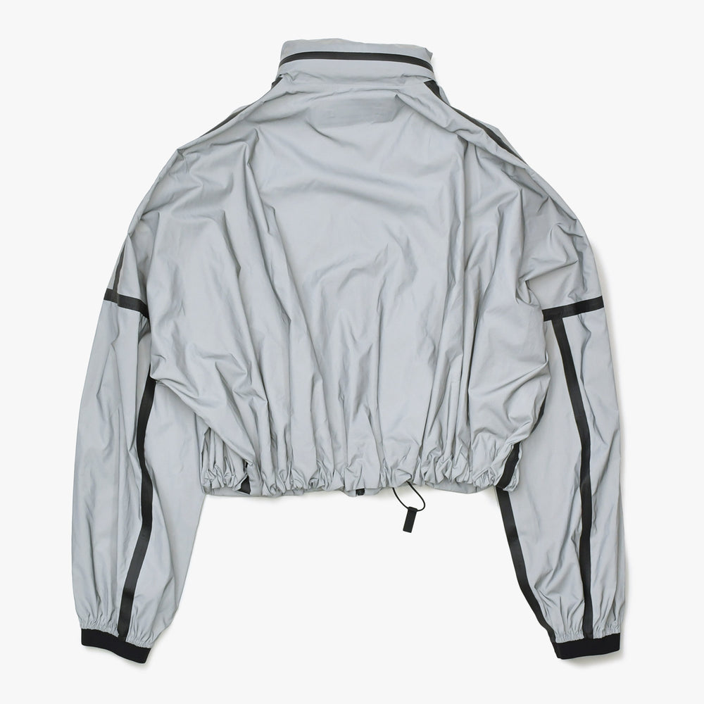 PRADA プラダ ブルゾン Linea Rossa Reflective Jacket リネア ロッサ リフレクティブ ジャケット グレー ブラック レッド 美品 中古 4a006463