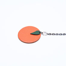 画像をギャラリービューアに読み込む, HERMES エルメス チャーム バッグチャーム レザー Orange オレンジ Green グリーン シェーブル 美品 中古 4a006469
