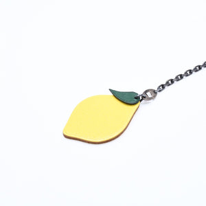 HERMES エルメス チャーム バッグチャーム レザー レモン Yellow イエロー Green グリーン シェーブル 美品 中古 4a006468
