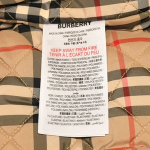 新品同様 BURBERRY LONDON ENGLAND バーバリー チルドレンズ キッズ用 フード付きダウンベスト サイズ18M(86cm) ノバチェック レッド ベージュ KIDS 中古 4a006315
