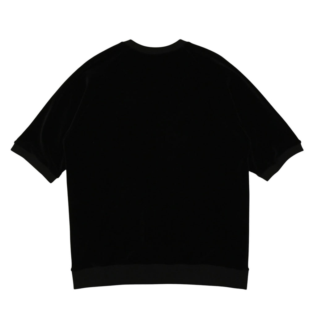 GUCCI グッチ ラグラン Tシャツ ベロア ロゴ サイズ L ブラック 596384 コットン ナイロン 美品 中古 4a006465