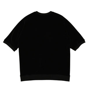 GUCCI グッチ ラグラン Tシャツ ベロア ロゴ サイズ L ブラック 596384 コットン ナイロン 美品 中古 4a006465