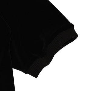 GUCCI グッチ ラグラン Tシャツ ベロア ロゴ サイズ L ブラック 596384 コットン ナイロン 美品 中古 4a006465
