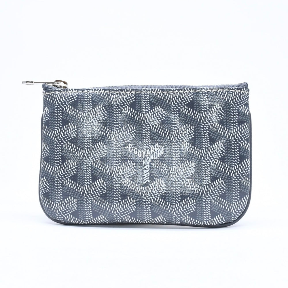 新品同様品 GOYARD ゴヤール コインケース Senat Nano Key Pouch セナ ナノ キーポーチ グレー シルバー金具 中古 4a006476
