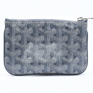 新品同様品 GOYARD ゴヤール コインケース Senat Nano Key Pouch セナ ナノ キーポーチ グレー シルバー金具 中古 4a006476