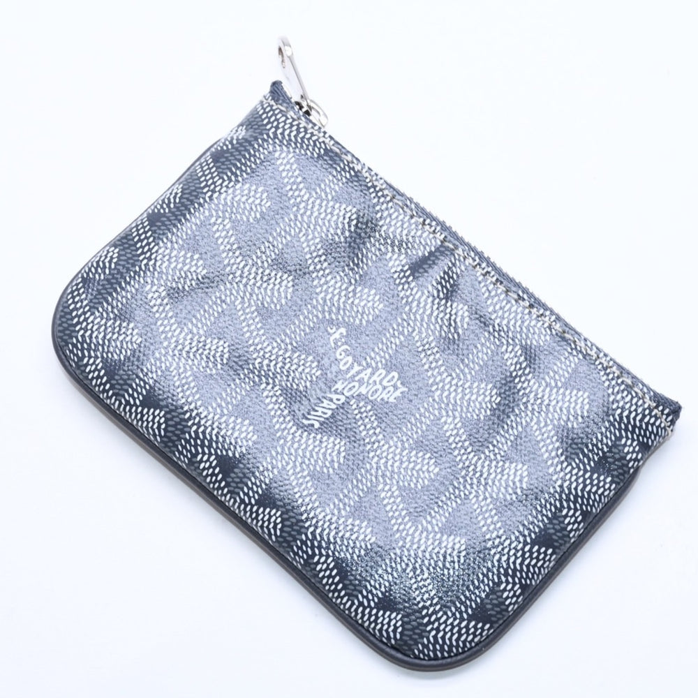 新品同様品 GOYARD ゴヤール コインケース Senat Nano Key Pouch セナ ナノ キーポーチ グレー シルバー金具 中古 4a006476