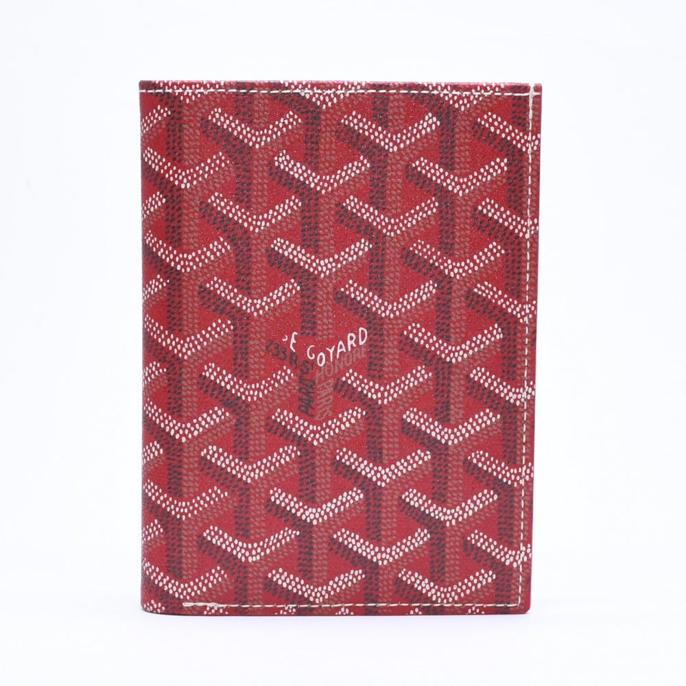 極美品 GOYARD ゴヤール グルネル パスポートケース カードケース GRENELPMLTY02CL02X PVC レザー レッド 中古 4a006479