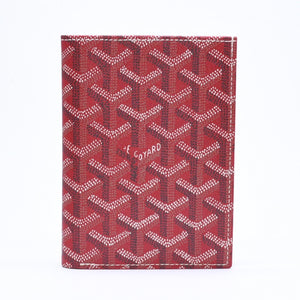 極美品 GOYARD ゴヤール グルネル パスポートケース カードケース GRENELPMLTY02CL02X PVC レザー レッド 中古 4a006479