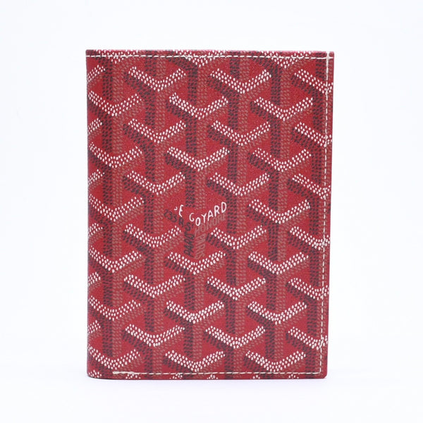 極美品 GOYARD ゴヤール グルネル パスポートケース カードケース GRENELPMLTY02CL02X PVC レザー レッド 中古 4a006479