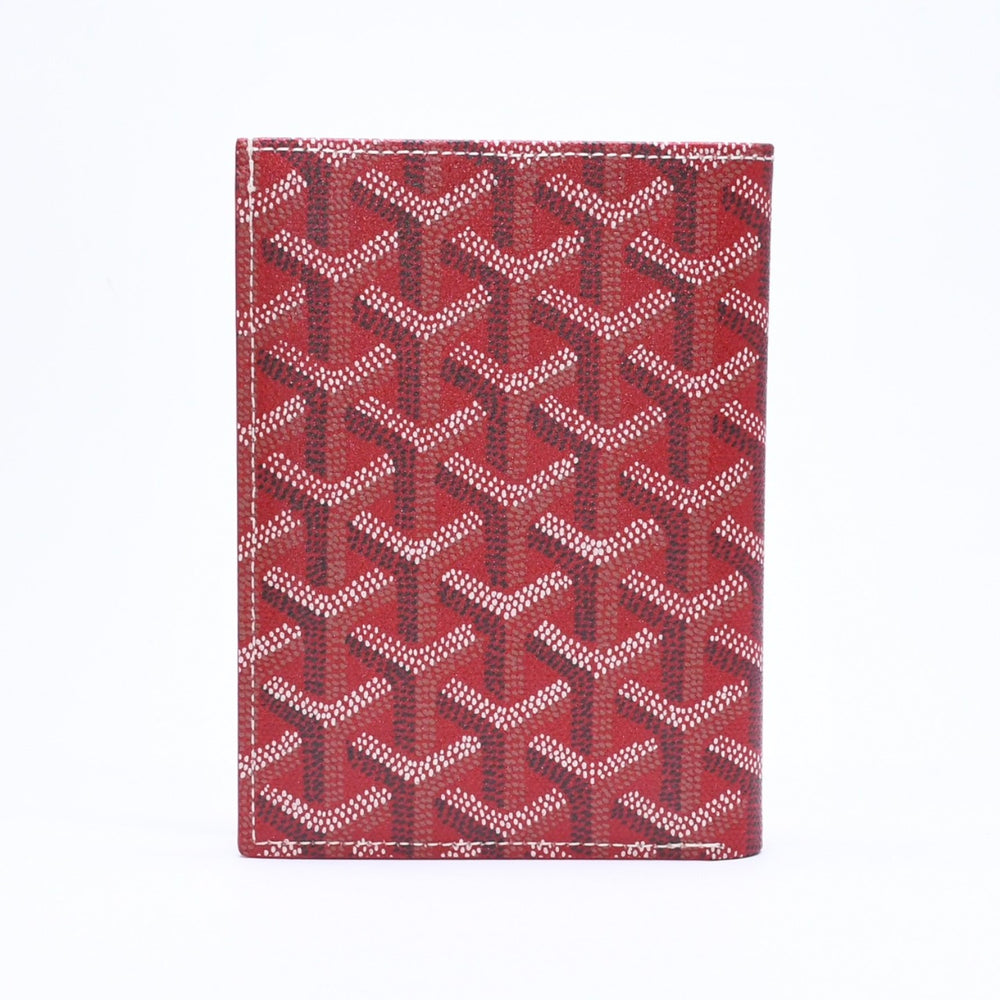 極美品 GOYARD ゴヤール グルネル パスポートケース カードケース GRENELPMLTY02CL02X PVC レザー レッド 中古 4a006479