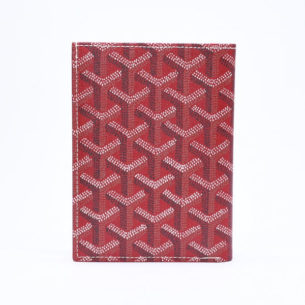 極美品 GOYARD ゴヤール グルネル パスポートケース カードケース GRENELPMLTY02CL02X PVC レザー レッド 中古 4a006479