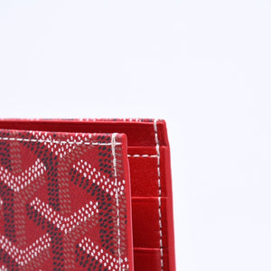 極美品 GOYARD ゴヤール グルネル パスポートケース カードケース GRENELPMLTY02CL02X PVC レザー レッド 中古 4a006479