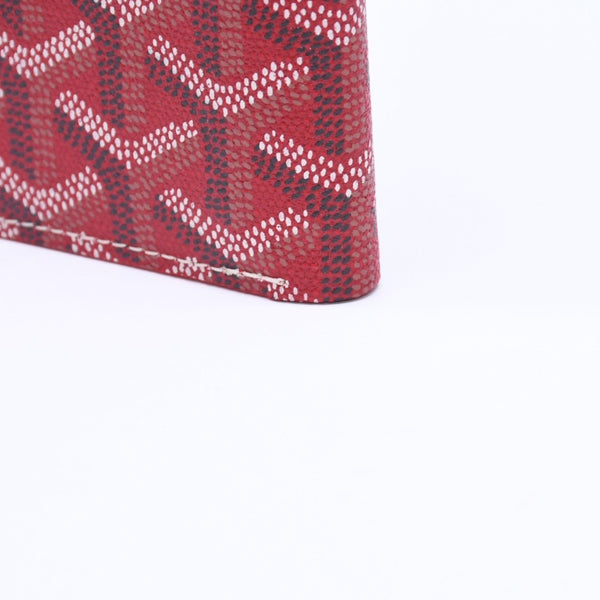極美品 GOYARD ゴヤール グルネル パスポートケース カードケース GRENELPMLTY02CL02X PVC レザー レッド 中古 4a006479