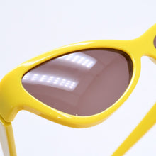 将图片加载到图库查看器中。 極美品 MIU MIU ミュウミュウ サングラス アイウェア SMU 09A キャットアイ イエロー ブラウン 中古 4a006482