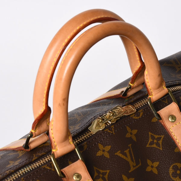 極美品 LOUIS VUITTON ルイヴィトン モノグラム キーポルバンドリエール55 2WAY ボストンバック M41414 ブラウン キャンバス 中古 4a006488