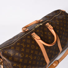 Load the image into the gallery viewer. 極美品 LOUIS VUITTON ルイヴィトン モノグラム キーポルバンドリエール55 2WAY ボストンバック M41414 ブラウン キャンバス 中古 4a006488