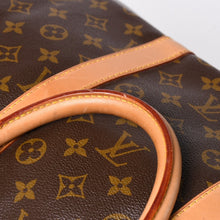 Load the image into the gallery viewer. 極美品 LOUIS VUITTON ルイヴィトン モノグラム キーポルバンドリエール55 2WAY ボストンバック M41414 ブラウン キャンバス 中古 4a006488