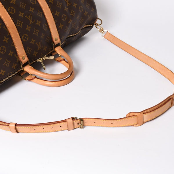 極美品 LOUIS VUITTON ルイヴィトン モノグラム キーポルバンドリエール55 2WAY ボストンバック M41414 ブラウン キャンバス 中古 4a006488