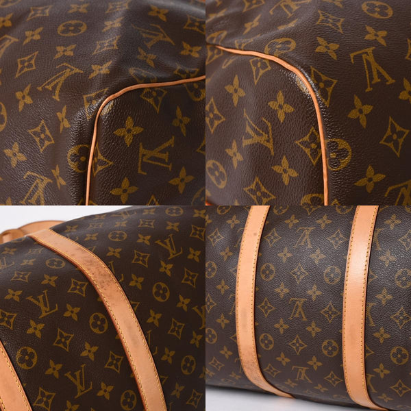 極美品 LOUIS VUITTON ルイヴィトン モノグラム キーポルバンドリエール55 2WAY ボストンバック M41414 ブラウン キャンバス 中古 4a006488