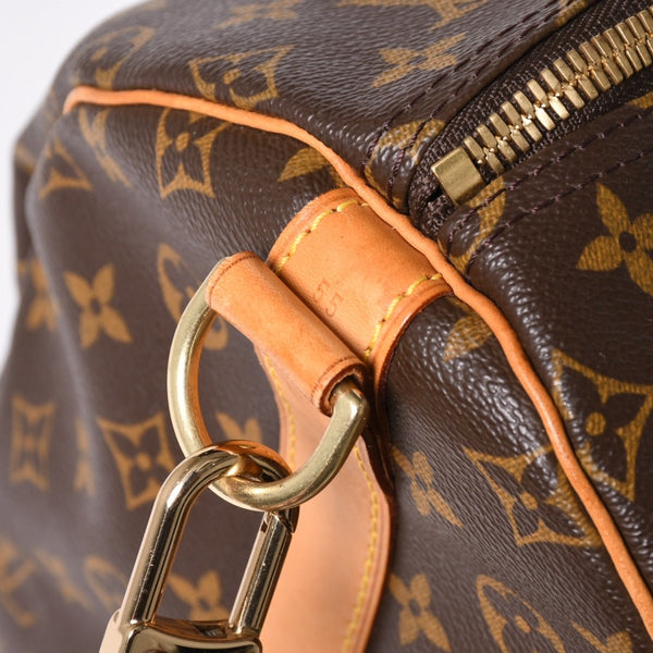 極美品 LOUIS VUITTON ルイヴィトン モノグラム キーポルバンドリエール55 2WAY ボストンバック M41414 ブラウン キャンバス 中古 4a006489