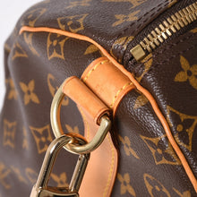 Load the image into the gallery viewer. LOUIS VUITTON ルイヴィトン モノグラム キーポルバンドリエール55 2WAY ボストンバック M41414 ブラウン キャンバス 美品 中古 4a006486