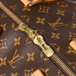 LOUIS VUITTON ルイヴィトン モノグラム キーポルバンドリエール55 2WAY ボストンバック M41414 ブラウン キャンバス 美品 中古 4a006486