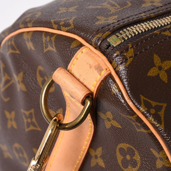 極美品 LOUIS VUITTON ルイヴィトン モノグラム キーポルバンドリエール55 2WAY ボストンバック M41414 ブラウン キャンバス 中古 4a006488