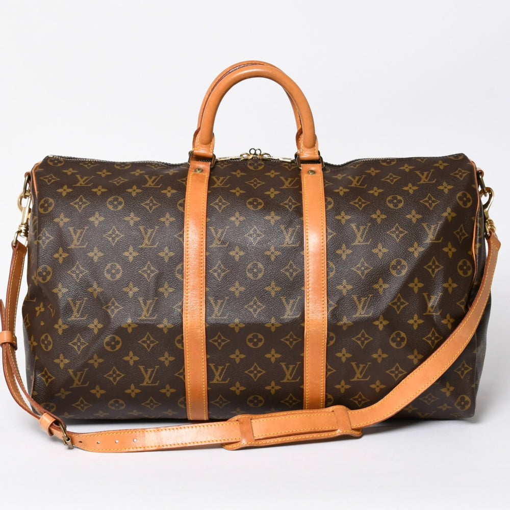 LOUIS VUITTON ルイヴィトン モノグラム キーポルバンドリエール50 ブラウン M41416 ボストンバッグ 美品 中古 4a006490
