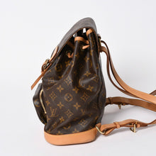 画像をギャラリービューアに読み込む, 極美品 LOUIS VUITTON ルイヴィトン モンスリMM バックパック M51136 ブラウン モノグラム PVC ゴールド金具 中古 4a006492