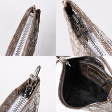 Load the image into the gallery viewer. CHROME HEARTS クロムハーツ BSフレア クラッチバッグ フラットバッグ シルバー925 メタリックシルバー金具 良品 中古 4a006473
