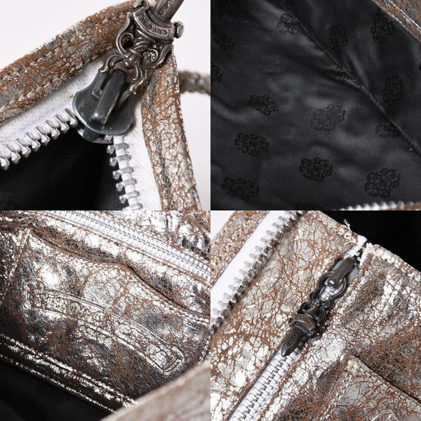 CHROME HEARTS クロムハーツ BSフレア クラッチバッグ フラットバッグ シルバー925 メタリックシルバー金具 良品 中古 4a006473