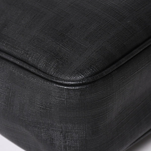 極美品 FENDI フェンディ ズッカ FFロゴ クロスボディ ショルダーバッグ 7VA232 PVC ブラック ブラックメタル金具 中古 4a006498