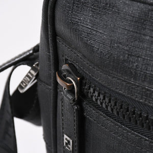 極美品 FENDI フェンディ ズッカ FFロゴ クロスボディ ショルダーバッグ 7VA232 PVC ブラック ブラックメタル金具 中古 4a006498