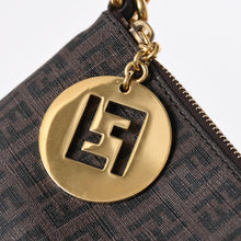 将图片加载到图库查看器中。 極美品 FENDI フェンディ ズッキーノ ショルダーバッグ FFロゴ イタリア製 PVC ブラウン ゴールド金具 中古 4a006501