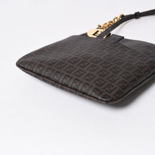 将图片加载到图库查看器中。 極美品 FENDI フェンディ ズッキーノ ショルダーバッグ FFロゴ イタリア製 PVC ブラウン ゴールド金具 中古 4a006501