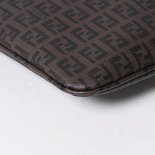 将图片加载到图库查看器中。 極美品 FENDI フェンディ ズッキーノ ショルダーバッグ FFロゴ イタリア製 PVC ブラウン ゴールド金具 中古 4a006501