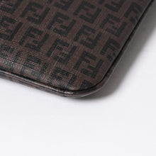 将图片加载到图库查看器中。 極美品 FENDI フェンディ ズッキーノ ショルダーバッグ FFロゴ イタリア製 PVC ブラウン ゴールド金具 中古 4a006501