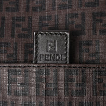 将图片加载到图库查看器中。 極美品 FENDI フェンディ ズッキーノ ショルダーバッグ FFロゴ イタリア製 PVC ブラウン ゴールド金具 中古 4a006501