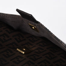 将图片加载到图库查看器中。 極美品 FENDI フェンディ ズッキーノ ショルダーバッグ FFロゴ イタリア製 PVC ブラウン ゴールド金具 中古 4a006501