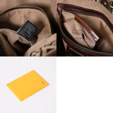 Load the image into the gallery viewer. FENDI フェンディ ズッキーノ ハンドバッグ トートバッグ 8BH16I キャンバス レザー ベージュ ブラウン ゴールド金具 美品 中古 4a006514