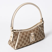 画像をギャラリービューアに読み込む, 極美品 GUCCI グッチ アビー ワンショルダーバッグ 130939 GGキャンバス レザー ベージュ アイボリー ゴールド金具 中古 4a006507