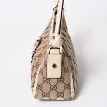 画像をギャラリービューアに読み込む, 極美品 GUCCI グッチ アビー ワンショルダーバッグ 130939 GGキャンバス レザー ベージュ アイボリー ゴールド金具 中古 4a006507