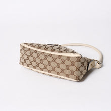 画像をギャラリービューアに読み込む, 極美品 GUCCI グッチ アビー ワンショルダーバッグ 130939 GGキャンバス レザー ベージュ アイボリー ゴールド金具 中古 4a006507