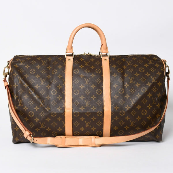 新品同様品 LOUIS VUITTON ルイヴィトン モノグラム キーポルバンドリエール55 2WAY ボストンバック M41414 ブラウン キャンバス 中古 4a006510
