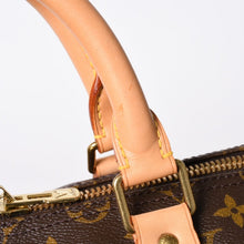 Load the image into the gallery viewer. 新品同様品 LOUIS VUITTON ルイヴィトン モノグラム キーポルバンドリエール55 2WAY ボストンバック M41414 ブラウン キャンバス 中古 4a006510