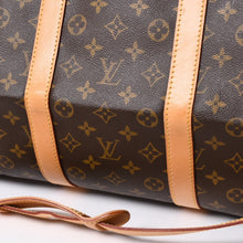 Load the image into the gallery viewer. 新品同様品 LOUIS VUITTON ルイヴィトン モノグラム キーポルバンドリエール55 2WAY ボストンバック M41414 ブラウン キャンバス 中古 4a006510