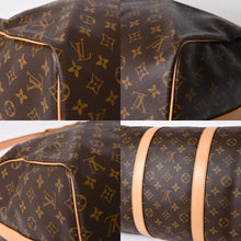 Load the image into the gallery viewer. 新品同様品 LOUIS VUITTON ルイヴィトン モノグラム キーポルバンドリエール55 2WAY ボストンバック M41414 ブラウン キャンバス 中古 4a006510