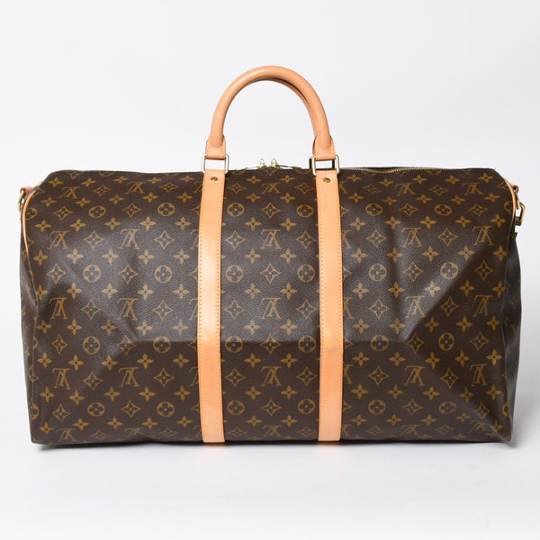 新品同様品 LOUIS VUITTON ルイヴィトン モノグラム キーポルバンドリエール55 2WAY ボストンバック M41414 ブラウン キャンバス 中古 4a006510