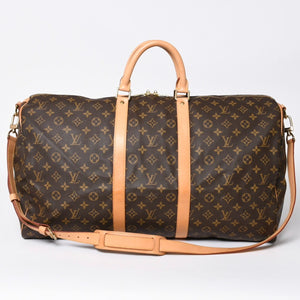 極美品 LOUIS VUITTON ルイヴィトン モノグラム キーポルバンドリエール55 2WAY ボストンバック M41414 ブラウン キャンバス 中古 4a006511