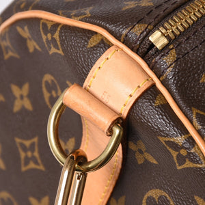 極美品 LOUIS VUITTON ルイヴィトン モノグラム キーポルバンドリエール55 2WAY ボストンバック M41414 ブラウン キャンバス 中古 4a006511